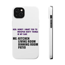 DistinctInk ToughCase for Apple iPhone, Compatible with MagSafe Charging - Whisper Dirty Things In My Ear Marriage