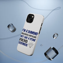 DistinctInk ToughCase for Apple iPhone, Compatible with MagSafe Charging - I'm a Diamond Precious Rare Not Everywhere