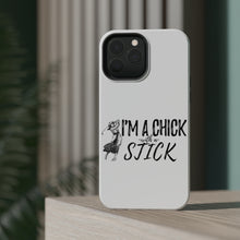 DistinctInk ToughCase for Apple iPhone, Compatible with MagSafe Charging - I'm a Chick with a Stick Golf
