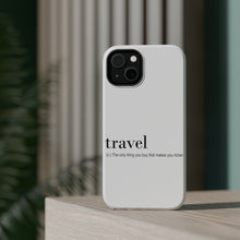 DistinctInk ToughCase for Apple iPhone, Compatible with MagSafe Charging - Travel - Thing to buy that makes you richer