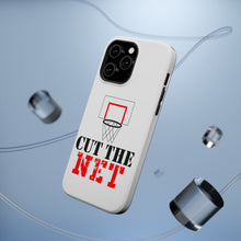 DistinctInk ToughCase for Apple iPhone, Compatible with MagSafe Charging - Cut the Net Basketball