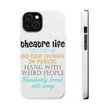 DistinctInk ToughCase for Apple iPhone, Compatible with MagSafe Charging - Theatre Life - Odd Things in Public