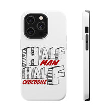 DistinctInk ToughCase for Apple iPhone, Compatible with MagSafe Charging - Half Man Half Crocodile