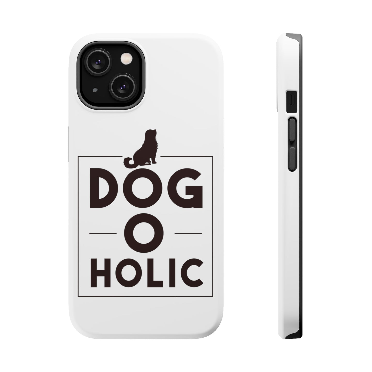DistinctInk ToughCase for Apple iPhone, Compatible with MagSafe Charging - Dog O Holic - Dogoholic