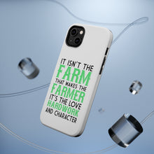 DistinctInk ToughCase for Apple iPhone, Compatible with MagSafe Charging - Hard Work & Character Make the Farmer
