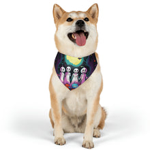 DistinctInk Adjustable Pet Banana Collar with Exploring the Unknown Design for Halloween LGBTQ+ Pride