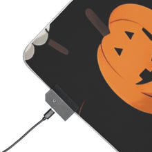 DistinctInk LED Gaming Mouse Pad with Ghost Skeleton Pumpkin Cartoon Design for Halloween