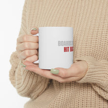 DistinctInk Glossy White Coffee / Tea Mug - Boards Don't Hit Back