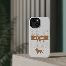 DistinctInk ToughCase for Apple iPhone, Compatible with MagSafe Charging - Look At Me I Am A Lion
