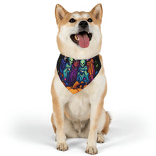 DistinctInk Adjustable Pet Banana Collar with "Mindful Connections" Design for Halloween LGBTQ+ Pride