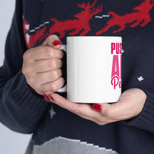DistinctInk Glossy White Coffee / Tea Mug - Pushups and Pearls