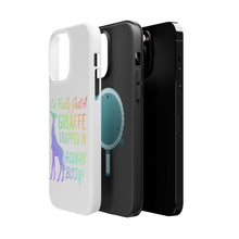 DistinctInk ToughCase for Apple iPhone, Compatible with MagSafe Charging - Just a Giraffe Trapped in a Human Body