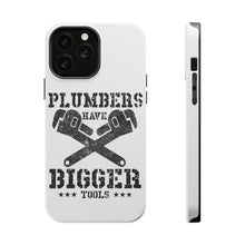 DistinctInk ToughCase for Apple iPhone, Compatible with MagSafe Charging - Plumbers Have Bigger Tools