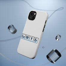 DistinctInk ToughCase for Apple iPhone, Compatible with MagSafe Charging - Lawyer Elements Periodic Table