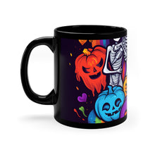 DistinctInk Black Coffee Mug - Exploring Inner Knowledge for Halloween LGBTQ+ Pride