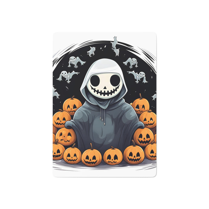 DistinctInk Playing / Poker Cards with Skeleton Ghost and Pumpkin Design for Halloween