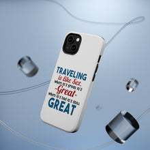DistinctInk ToughCase for Apple iPhone, Compatible with MagSafe Charging - Traveling Like Sex, Bad is Still Great