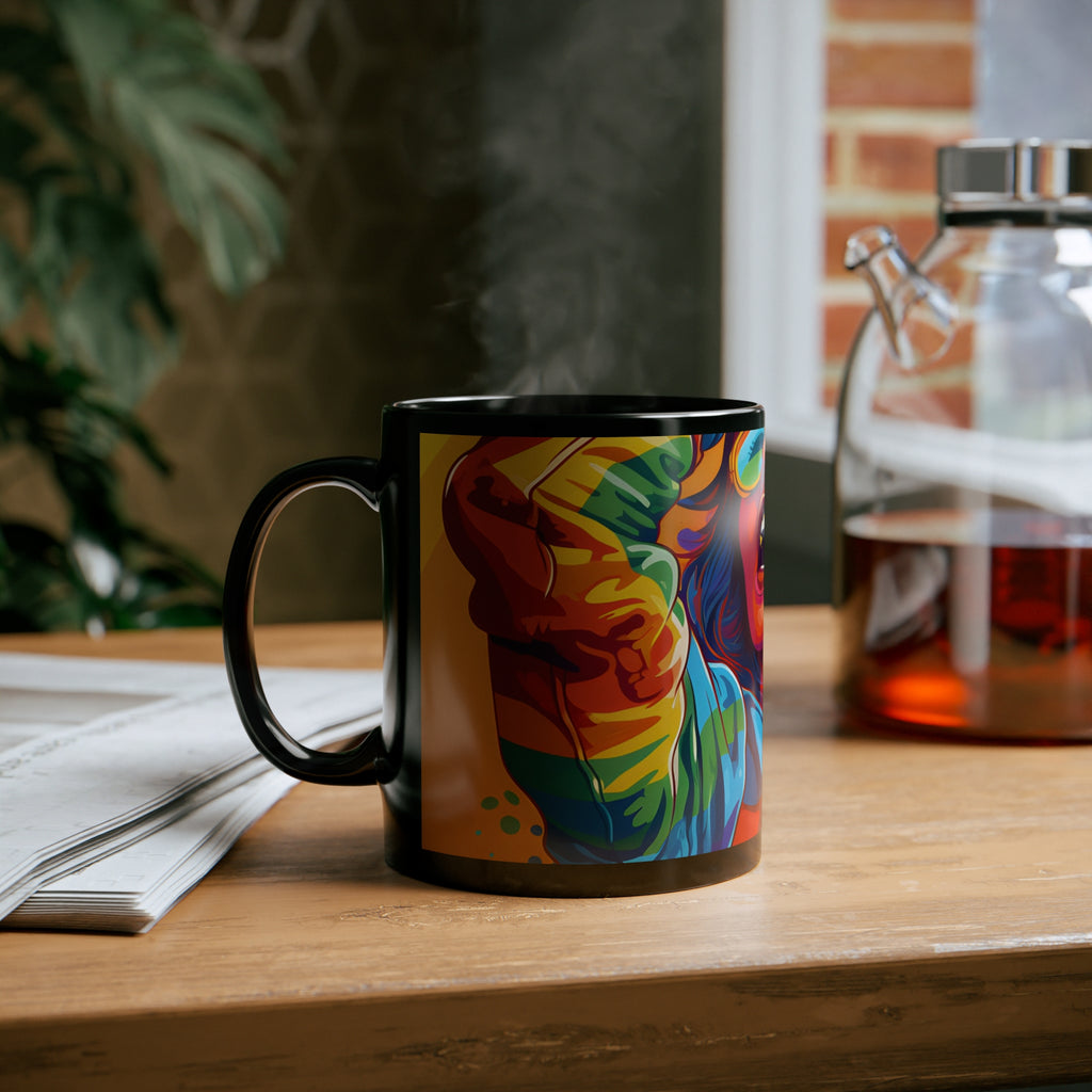 Black Coffee Mug - Addictive Adventure Story for LGBTQ+ Pride, view 6