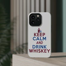 DistinctInk ToughCase for Apple iPhone, Compatible with MagSafe Charging - Keep Calm and Drink Whiskey