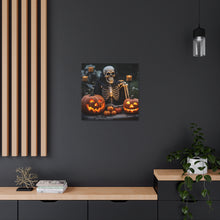 DistinctInk Canvas Wall Art with Skellington's Spooky Soiree for Halloween