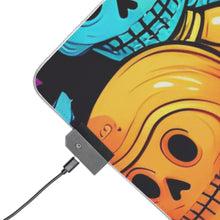 DistinctInk LED Gaming Mouse Pad with The Joy of Connecting Design for Halloween  LGBTQ+ Pride
