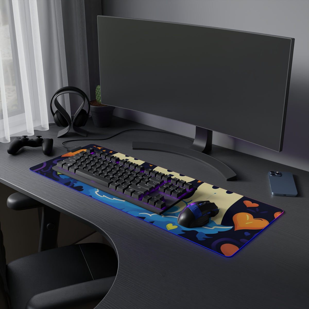 LED Gaming Mouse Pad with A Life Of Adventure Design for Halloween LGBTQ+ Pride, view 40
