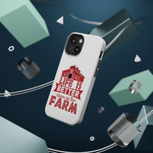 DistinctInk ToughCase for Apple iPhone, Compatible with MagSafe Charging - Life is Better Down on the Farm