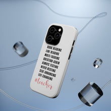 DistinctInk ToughCase for Apple iPhone, Compatible with MagSafe Charging - Teacher Book Reading Line Multi Tasking