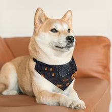 DistinctInk Adjustable Pet Banana Collar with Spooky All Hallows' Eve Design for Halloween