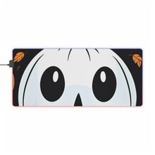 DistinctInk LED Gaming Mouse Pad with Ghost Skeleton Cartoon Pumpkin Design for Halloween