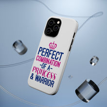 DistinctInk ToughCase for Apple iPhone, Compatible with MagSafe Charging - Perfect Combination of Princess & Warrior