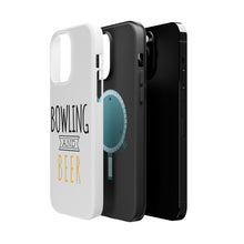 DistinctInk ToughCase for Apple iPhone, Compatible with MagSafe Charging - Bowling and Beer