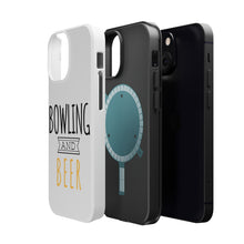 DistinctInk ToughCase for Apple iPhone, Compatible with MagSafe Charging - Bowling and Beer