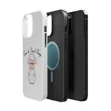 DistinctInk ToughCase for Apple iPhone, Compatible with MagSafe Charging - Time to Count Sheep - Lamb