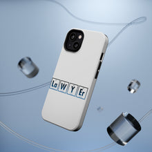 DistinctInk ToughCase for Apple iPhone, Compatible with MagSafe Charging - Lawyer Elements Periodic Table