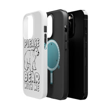 DistinctInk ToughCase for Apple iPhone, Compatible with MagSafe Charging - Please BEAR With Me