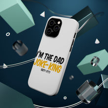 DistinctInk ToughCase for Apple iPhone, Compatible with MagSafe Charging - I'm the Dad Joke-King (Get-It?)