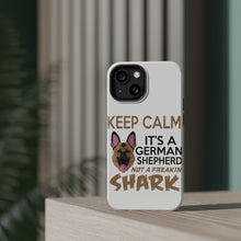 DistinctInk ToughCase for Apple iPhone, Compatible with MagSafe Charging - Keep Calm - It's a German Shepherd