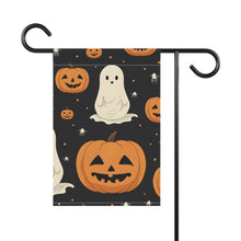 DistinctInk Garden & House Banner / Flag with Spooky Skeleton Pumpkin Patch Design for Halloween