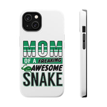DistinctInk ToughCase for Apple iPhone, Compatible with MagSafe Charging - Mom of a Freaking Awesome Snake