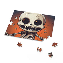 DistinctInk Jigsaw Puzzle with Skelly's Halloween Bash Design for Halloween
