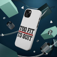 DistinctInk ToughCase for Apple iPhone, Compatible with MagSafe Charging - Too Fit to Quit