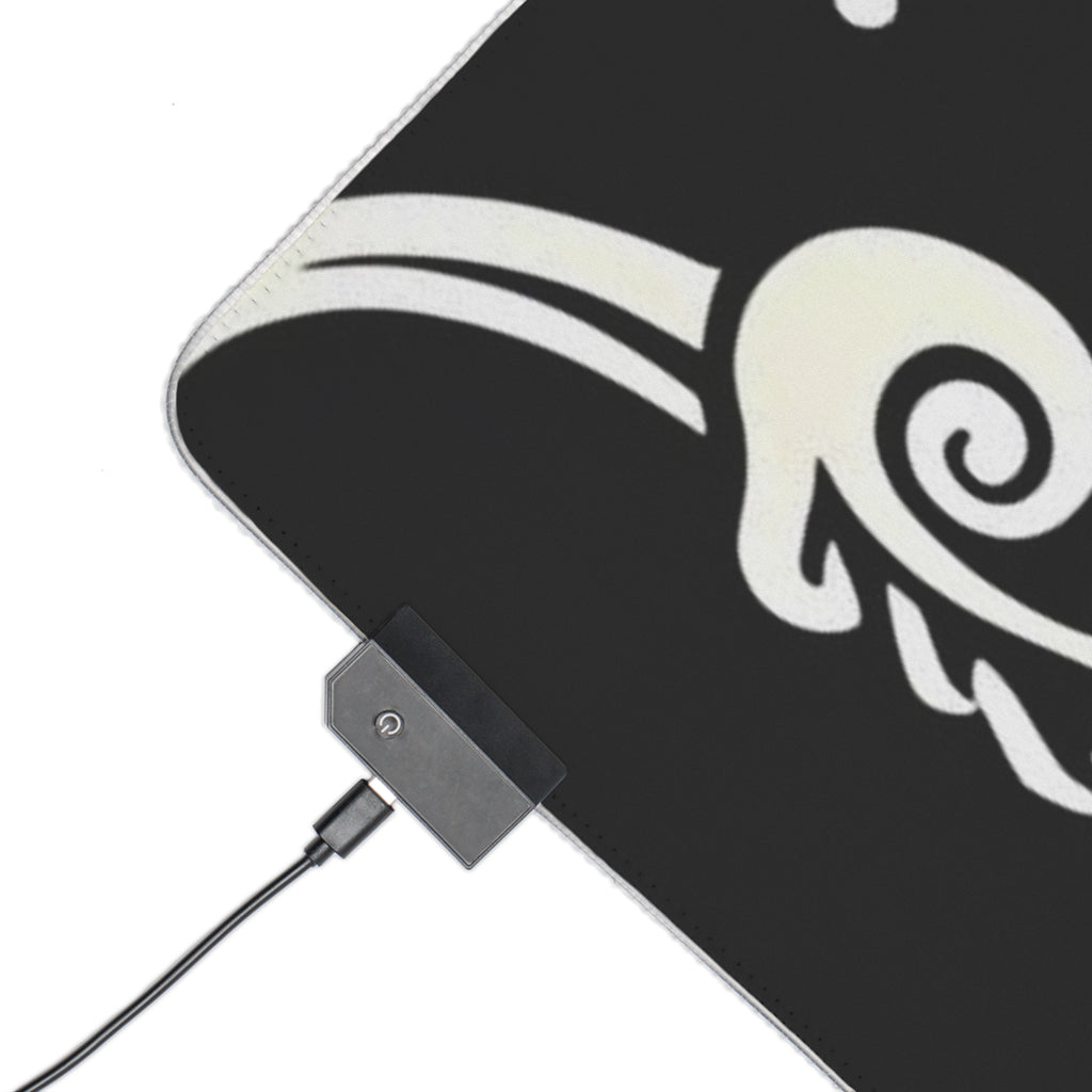 LED Gaming Mouse Pad with Ghost Skeleton Cartoon Pumpkins Design for Halloween, view 18