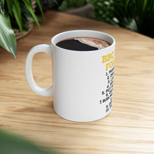 DistinctInk Glossy White Coffee / Tea Mug - BBQ Rules for Men