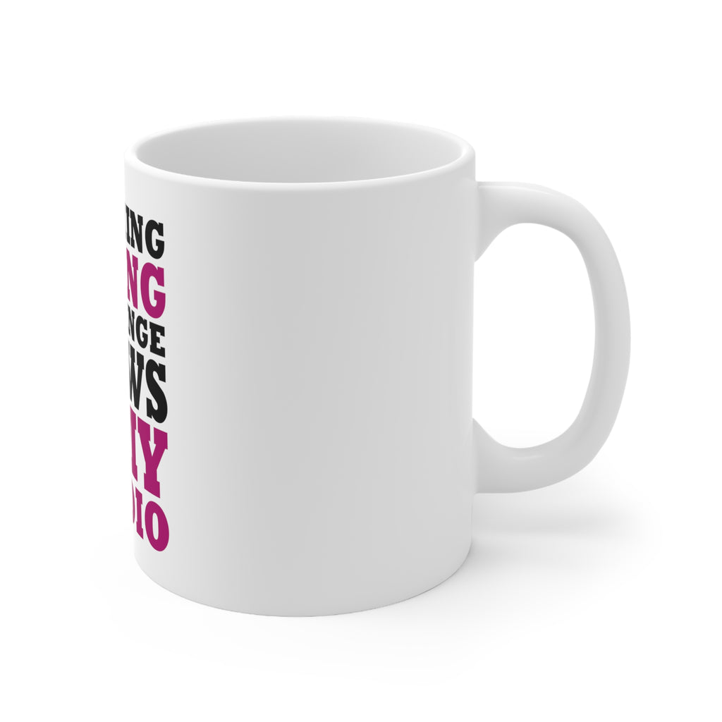 Glossy White Coffee / Tea Mug - Watching Baking Shows is My Cardio, view 3