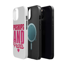 DistinctInk ToughCase for Apple iPhone, Compatible with MagSafe Charging - Pushups and Pearls