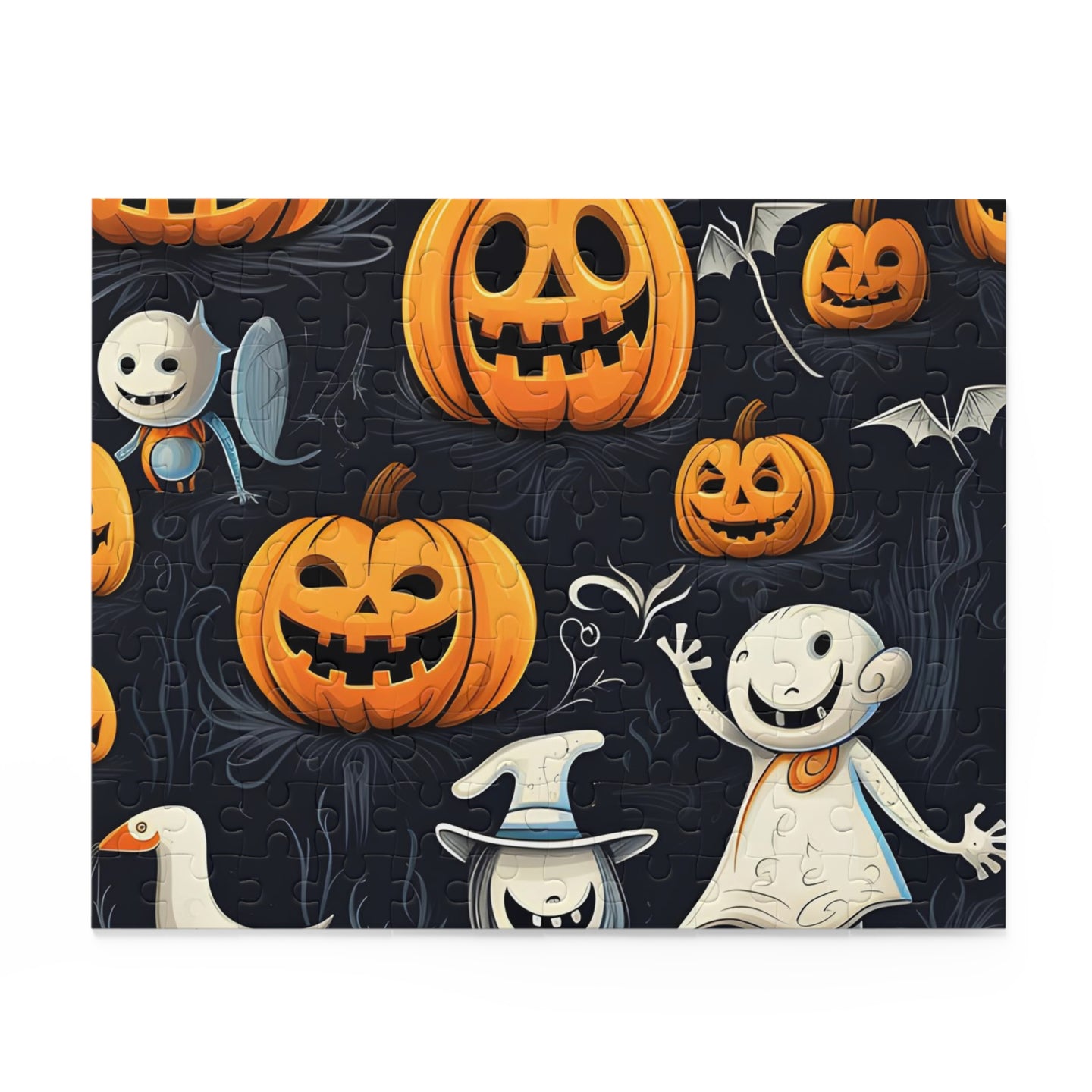 DistinctInk Jigsaw Puzzle with The Halloween Spell Design for Halloween