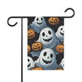 Garden & House Banner / Flag with Ghoulish Ghostbusters and Pumpkins Design for Halloween