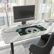 DistinctInk LED Gaming Mouse Pad with Skele-Ghostly Pumpkin Patch Design for Halloween