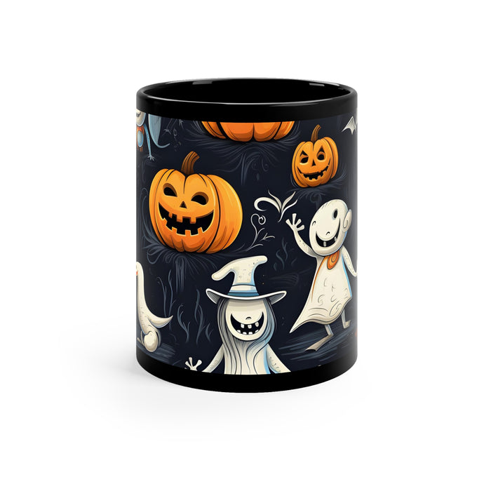 DistinctInk Black Coffee Mug - The Halloween Spell for Halloween